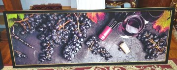 “Вино и виноград”. Современная картина(постер) Холст(Эксклюзив, не Китай)